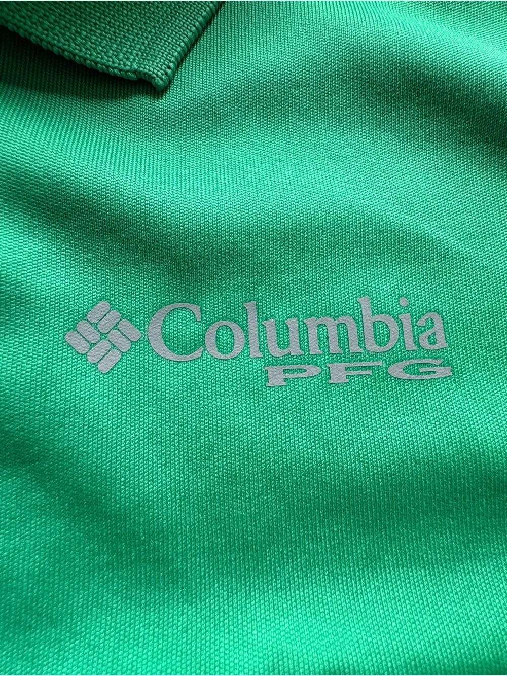 Columbia PFG Boy’s XL (18/20) Green 100% Polyester short sleeve Polo Shirt